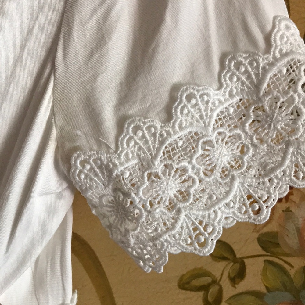 🔮Majorelle White Bohemian Lace Jumpsuit - Picture 6 of 9